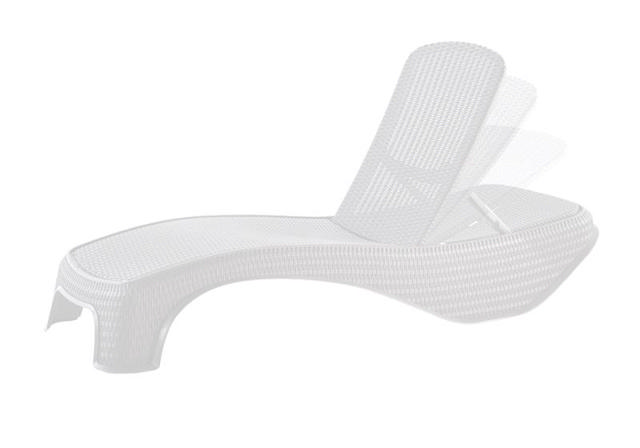 KETER ATLANTIC SUN LOUNGER WHITE 197X74X36CM