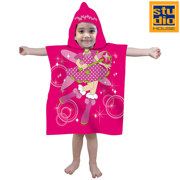 STUDIO HOUSE 250-03372 SANDY KIDS HOODED TOWEL 115CM X 60CM ASSORTED DESIGNS