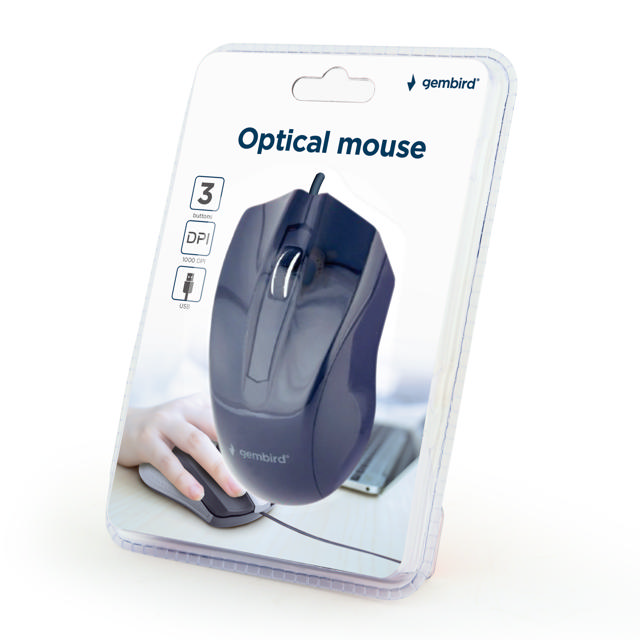 GEMBIRD OPTICAL MOUSE BLACK