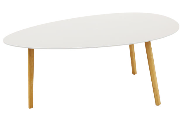 TRIANGLE TABLE WHITE 90 X 46 X 45CM