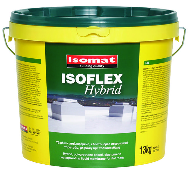 ISOMAT ISOFLEX ΥΒΡΙΔΙΚΟ ΕΠΑΛΕΙΦΟΜΕΝΟ ΕΛΑΣΤΟΜΕΡΕΣ ΣΤΕΓΑΝΩΤΙΚΟ ΤΑΡΑΤΣΩΝ 13KG