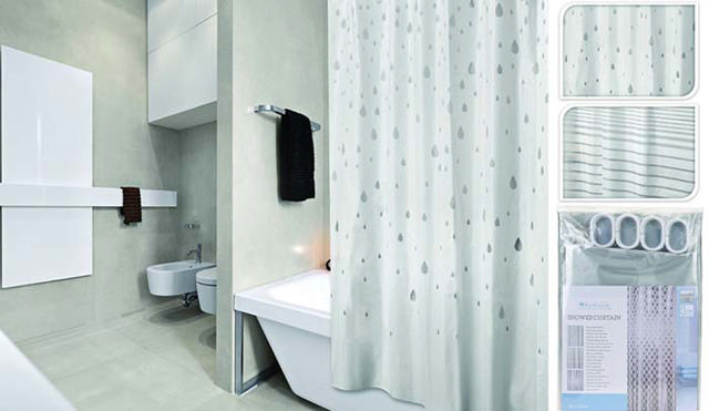 SHOWER CURTAIN PEVA 180X180CM