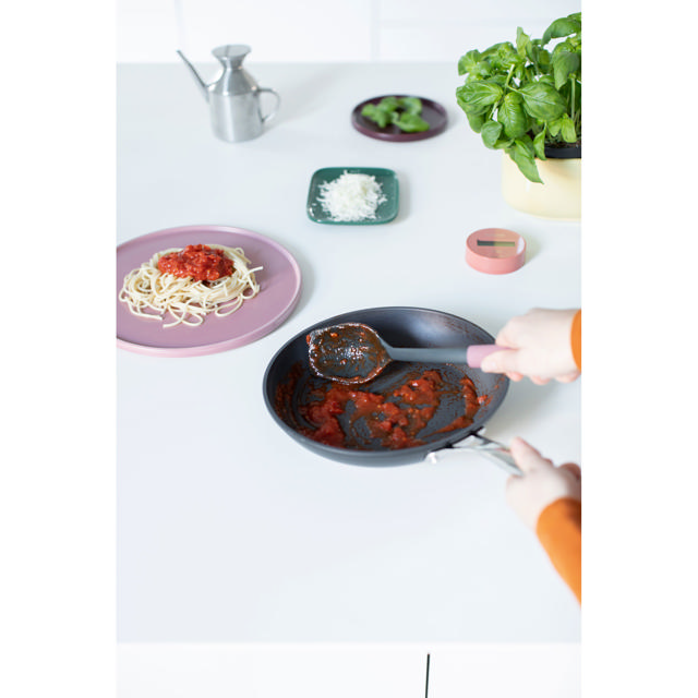 BRABANTIA SERVING SPOON PLUS SCRAPER, TASTY+ - GRAPE RED