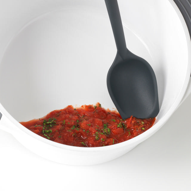 BRABANTIA SERVING SPOON PLUS SCRAPER, TASTY+ - GRAPE RED