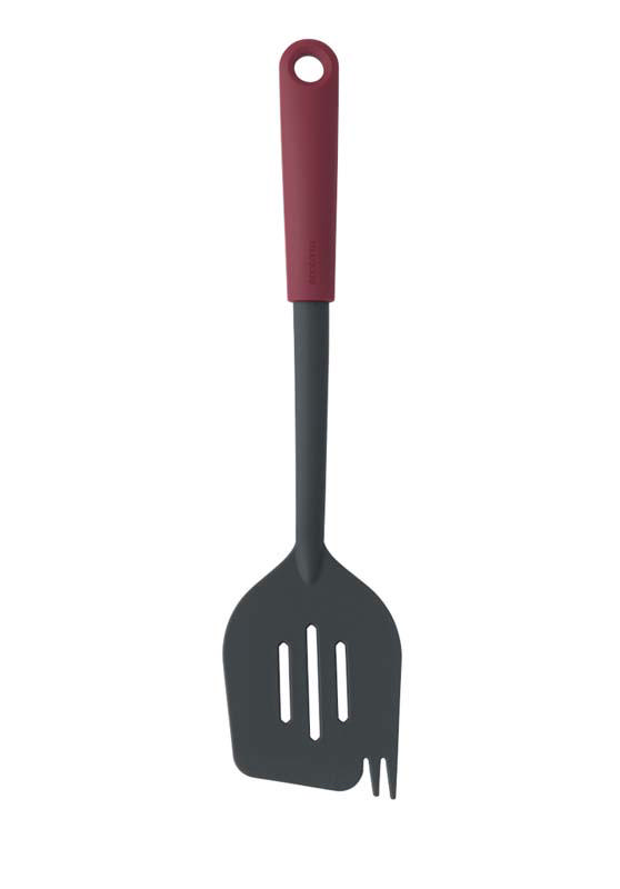 BRABANTIA SPATULA PLUS FORK, TASTY+ - AUBERGINE RED