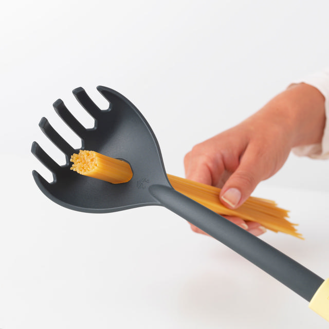 BRABANTIA SPAGHETTI SPOON PLUS MEASURE TOOL, TASTY+ - VANILLA YELLOW