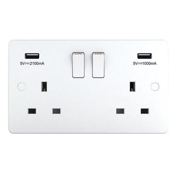 DOUBLE SOCKET USB 3.1AMP 