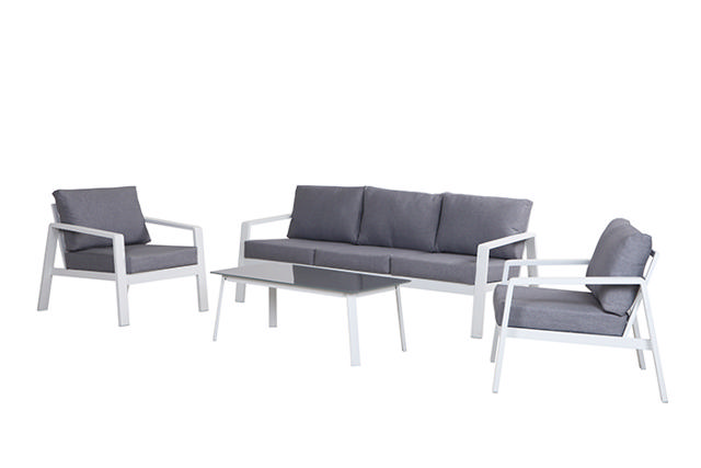 MASSA 3SEAT SOFA 201Χ85Χ72CM - WHITE