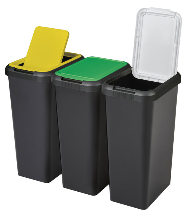 TONTARELLI RECYCLE BIN 45L 3 ASSORTED COLORS