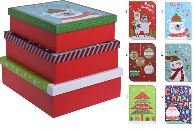 GIFT BOX SET 3PCS KIDS 2 ASSORTED DESIGNS (SET 1/ SET 2)