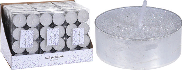 TEALIGHT SET 8PCS WHITE