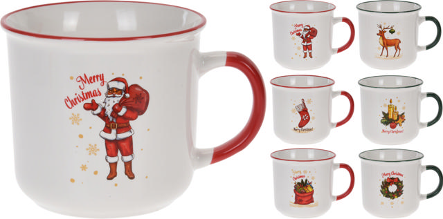 MUG 290ML PORCELAIN XMAS 6 ΔΙΑΦΟΡΕΤΙΚΑ ΣΧΕΔΙΑ