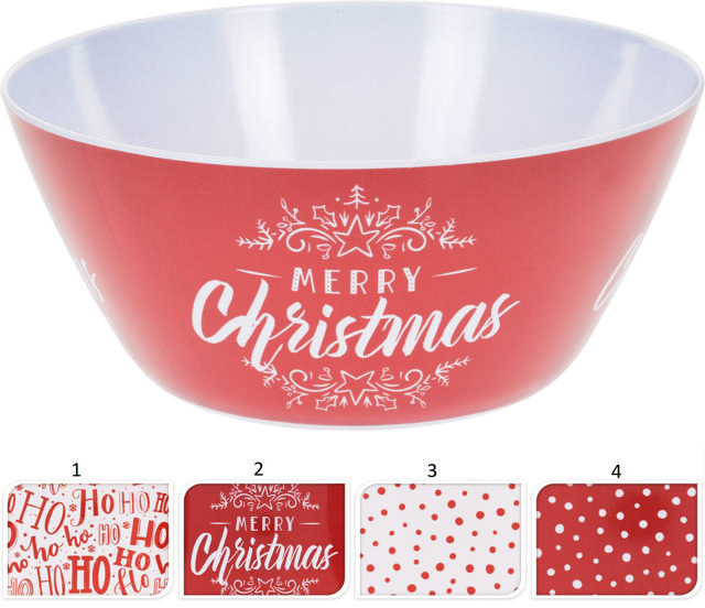 BOWL MELAMINE 4 ASSORTED DESIGNS JOLLY