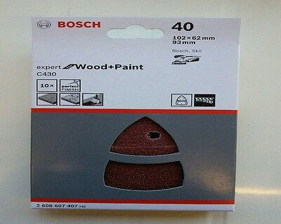 BOSCH C430 SANDING SHEET 10PCS 102 X 62, 93 MM, 40