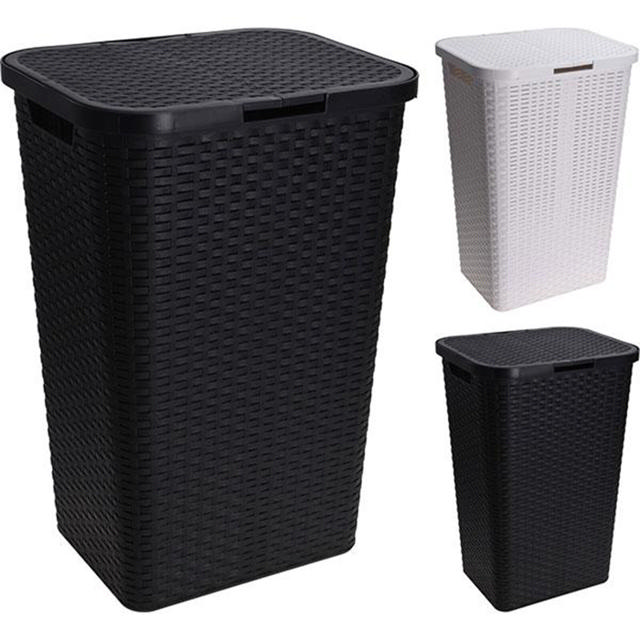 LAUNDRY BASKET RATTAN 42X33X62CM 2 ASSORTED COLORS