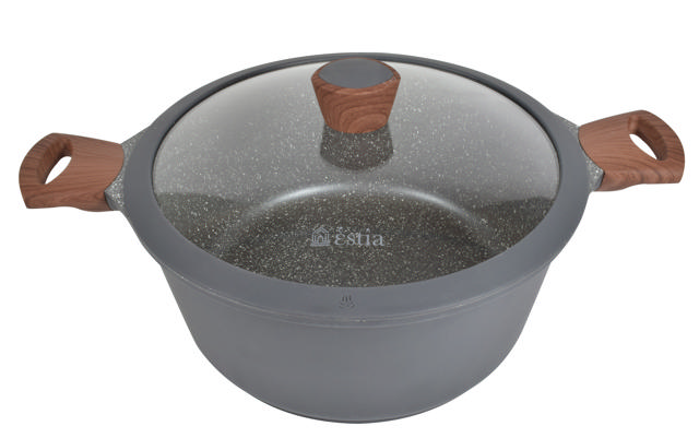 ESTIA STONE CASSEROLE WITH LID 28CM