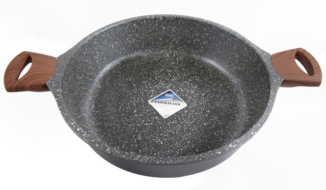 ESTIA STONE LOW CASSEROLE WITH LID 28CM