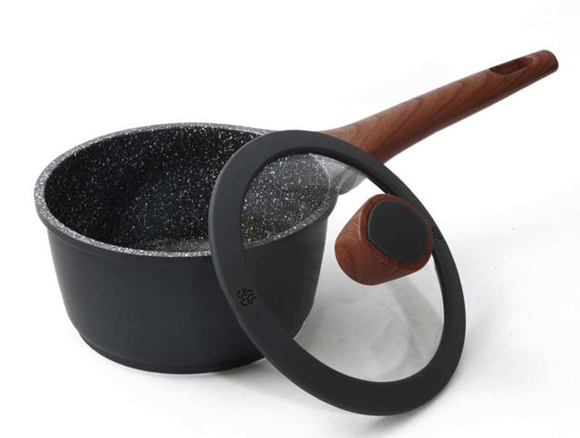 ESTIA STONE MILK PAN WITH LID 16CM