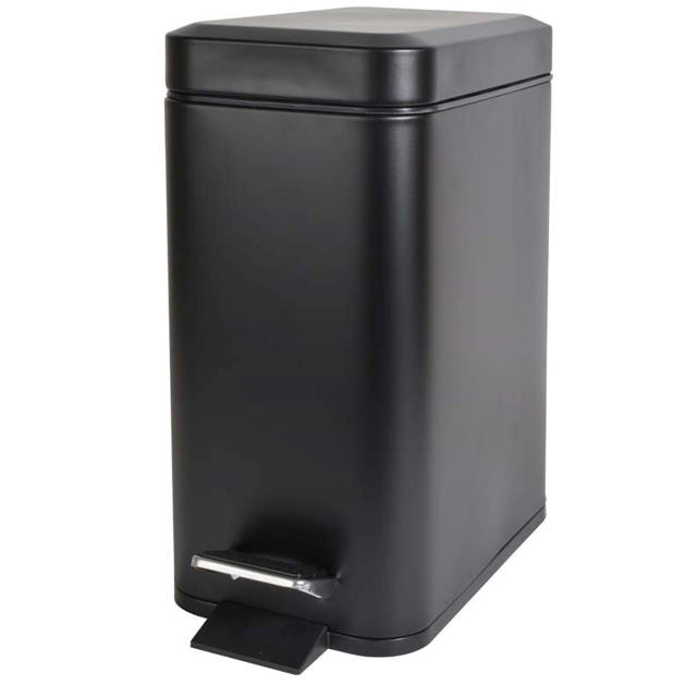 ESTIA PEDAL BIN SLIM 5LT BLACK