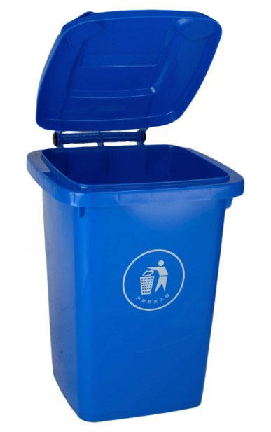 BIDONE BIN BLUE 60LT WITH WHEELS