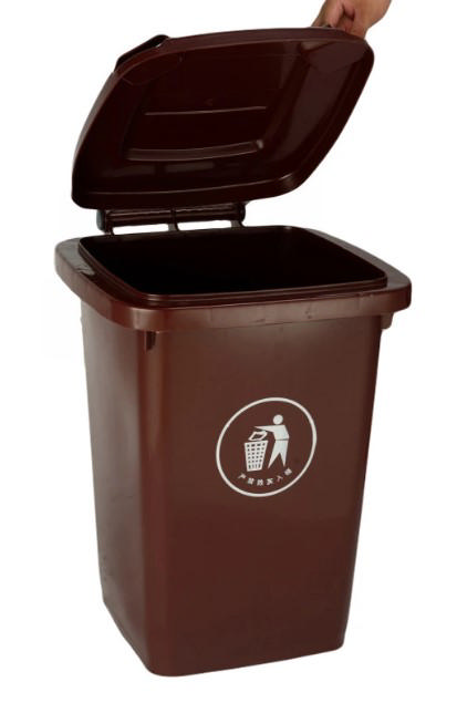 BIDONE BIN BROWN 60L WITH WHEELS