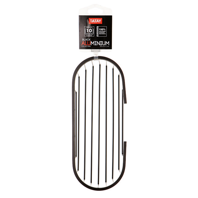 TATAY OVAL SHOWER BASKET BLACK