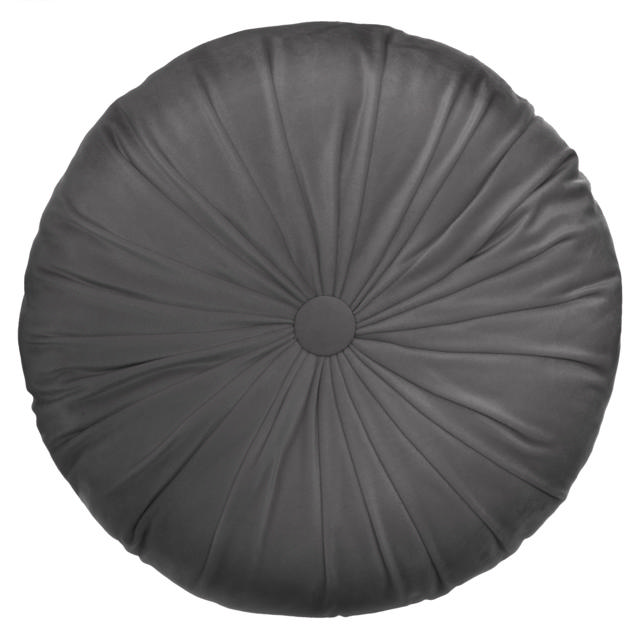 ROUND CUSHION VELOUR DOLCE GREY D40CM