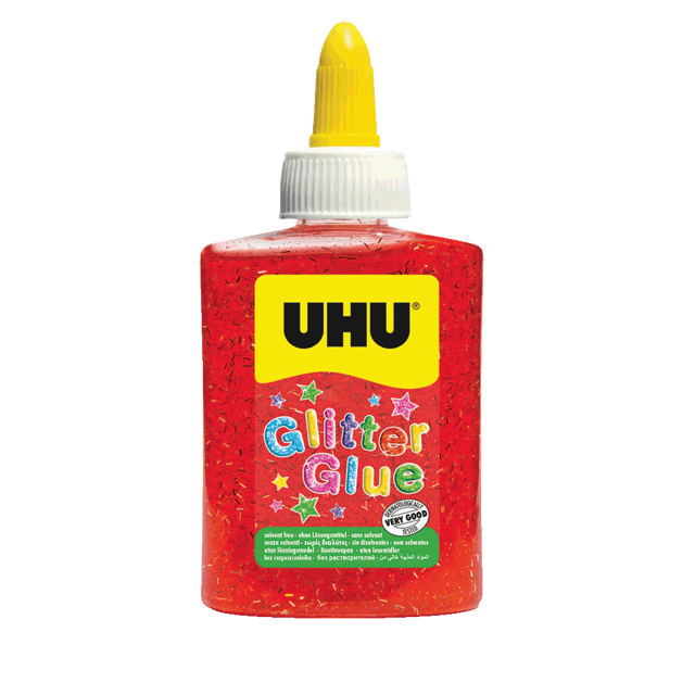 UHU GLITTER GLUE RED 88,5ML