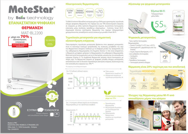 MATESTAR EVOLUTION INVERTER HEATER 2200W