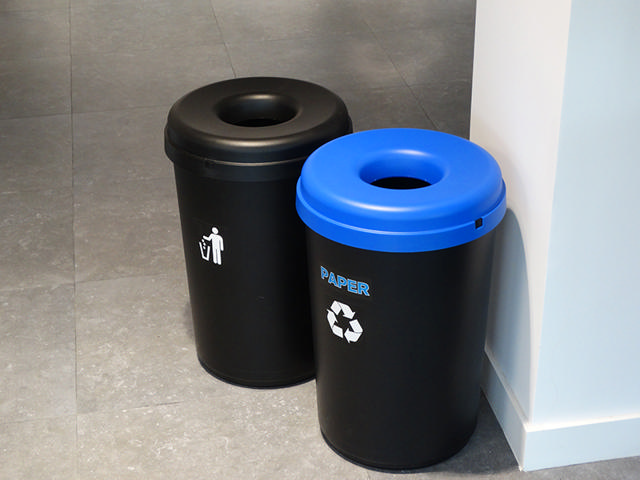 RECYCLE BIN 60L ASSORTED 42xH62.5CM - 1PCS