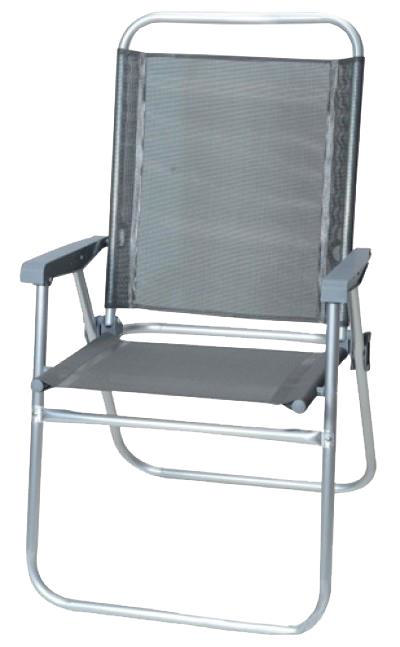 FOLDING ALUMINIUM CHAIR ALUM GREY