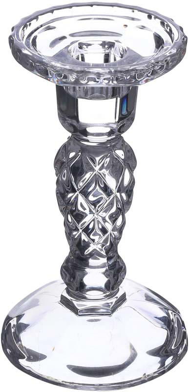 BOHEMIA DIAMOND CANDLESTICK 15.4CM