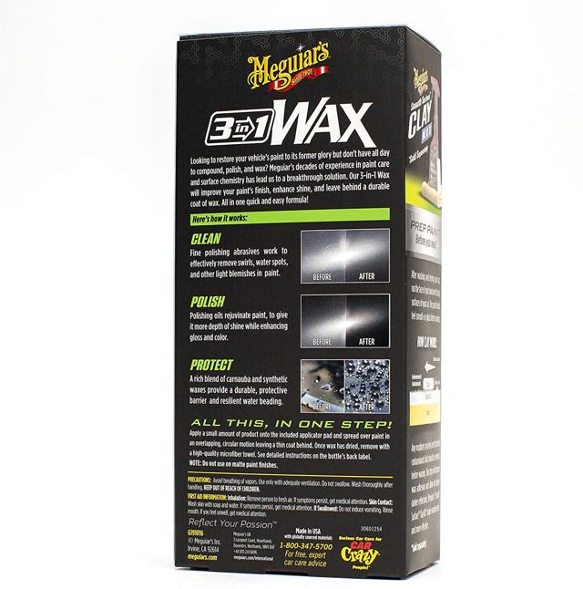 MEGUIARS G191016 3-IN-1 WAX KIT 473ML