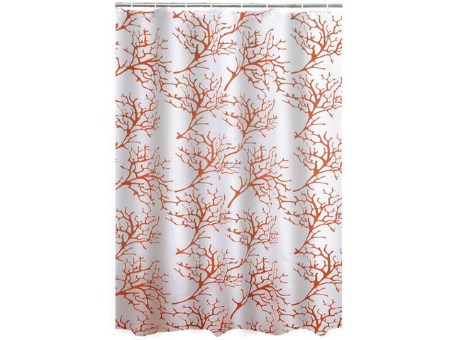 RIDDER SHOWER CURTAIN CORAL 180X200CM