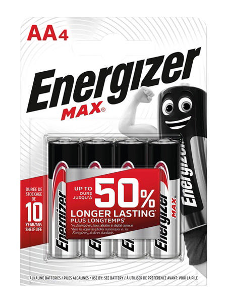 ENERGIZER MAX AA BATTERIES 4PCS