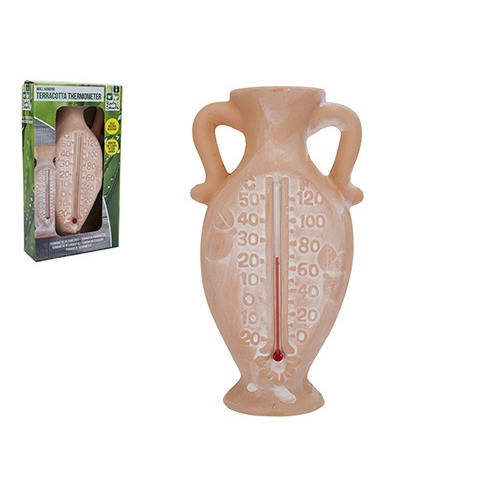 TERRACOTA GRECIAN JUG THERMOMETER