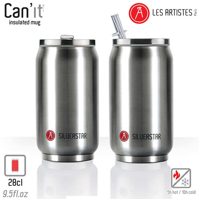 LES ARTISTES CAN'IT MUG INSULATED 280ML STAINLESS STEEL