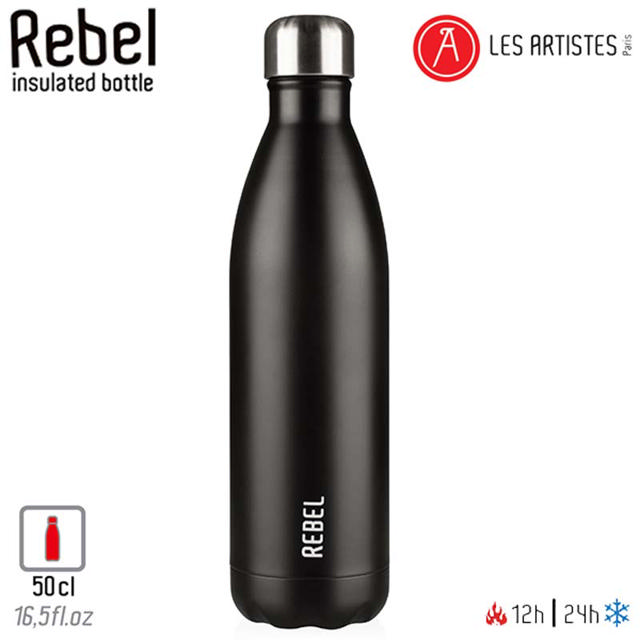 LES ARTISTES REBEL BOTTLE INSULATED 800ML BLACK 