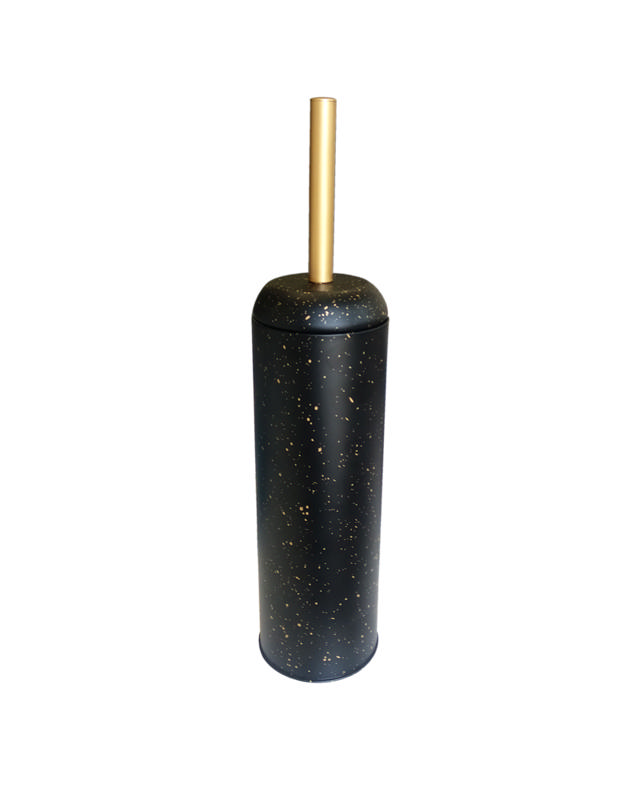 TOILET BRUSH BLACK SPECKLE GOLD METALS