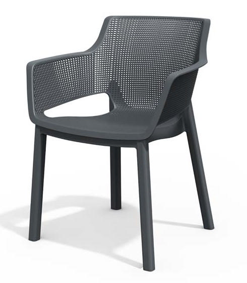 KETER ELISA OUTDOOR CHAIR 62.5X57.7X79CM - GRAPHITE