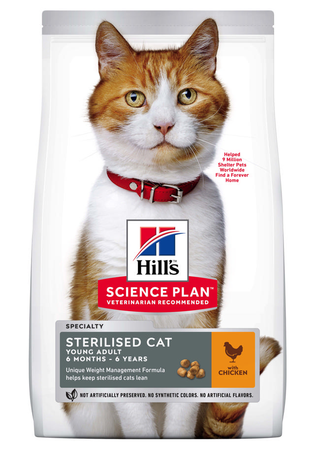 SCIENCE PLAN FELINE YOUNG ADULT STERILIZED CAT CHICKEN 1.5KG