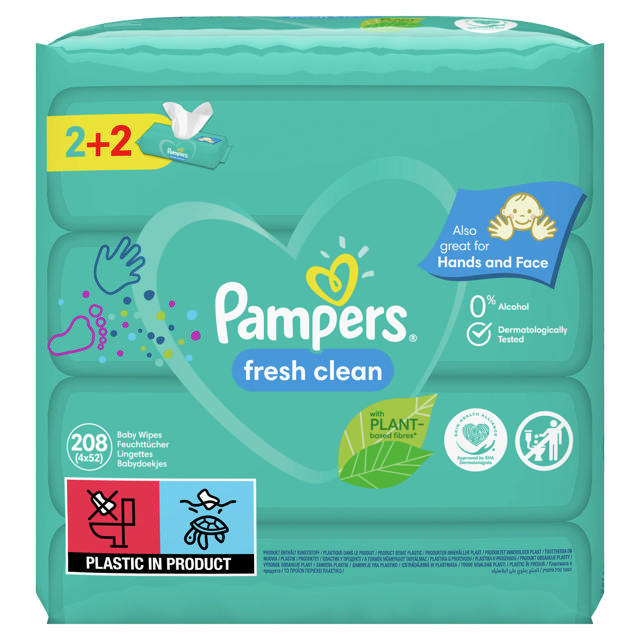 PAMPERS ΜΩΡΟΜΑΝΤΗΛΑ ΜΕ ΑΡΩΜΑ ΦΡΕΣΚΑΔΑΣ 52PCS 2+2 FREE