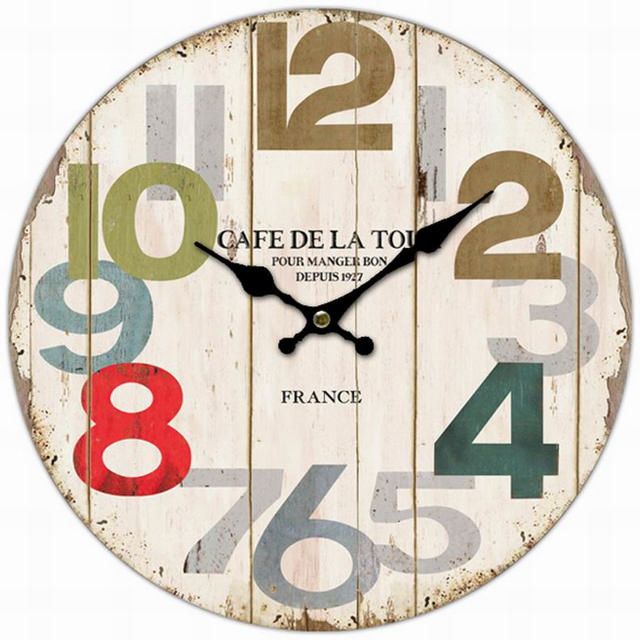 WALL DECO CLOCK 58CM MDF