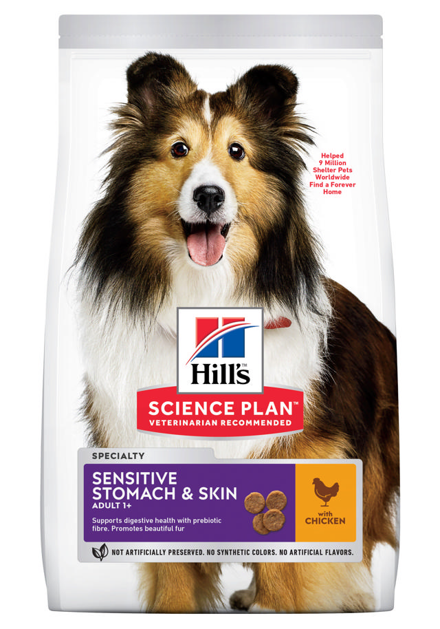 HILLS SCIENCE PLAN CANINE ADULT SENSITIVE STOMACH & SKIN MEDIUM CHICKEN 2.5KG