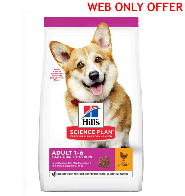 HILLS SCIENCE PLAN ADULT DOG SMALL & MINI CHICKEN 6KG