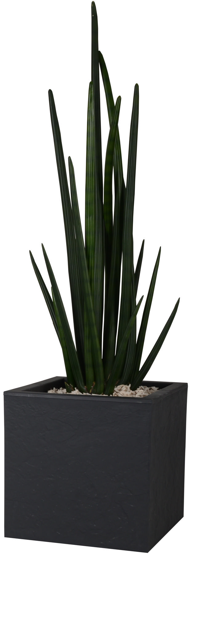 EDA PLASTIC POT SQUARE 40X40X44CM, 31LT-13730-ANTHRACITE