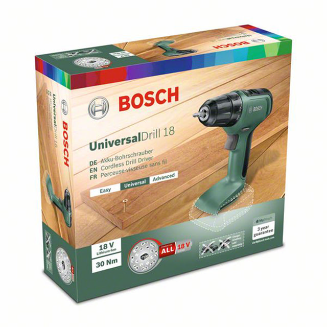 BOSCH UNIVERSAL DRILL 18 ΔΡΑΠΑΝΟΚΑΤΣΑΒΙΔΟ ΜΠΑΤΑΡΙΑΣ 18V 