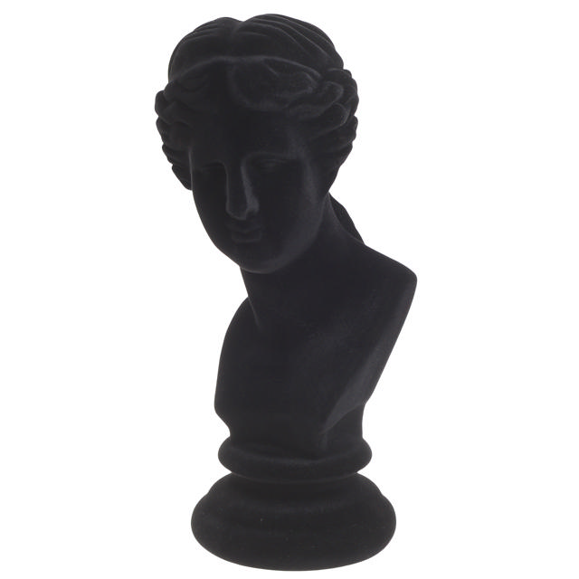 POLYRESIN BUST BLACK 14X13X31