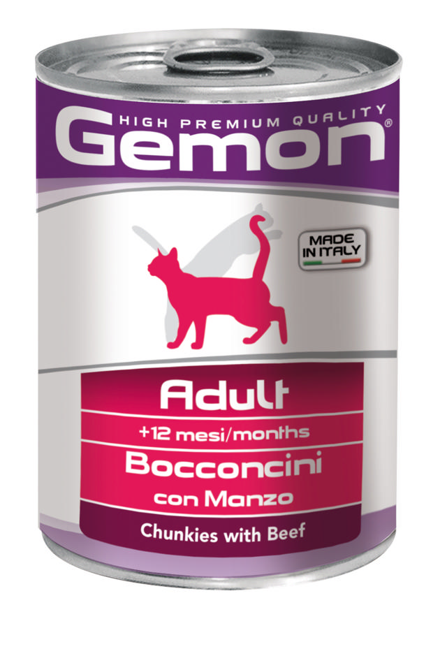 GEMON CAT CHUNKIES BEEF 415G