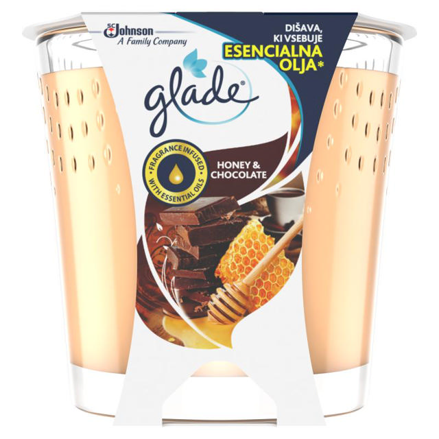 GLADE® ΚΕΡΙ - HONEY & CHOCOLATE. ΑΡΩΜΑΤΙΚΟ ΧΩΡΟΥ ΣΕ ΜΟΡΦΗ ΣΤΕΡΕΟΥ ΚΕΡΙΟΥ